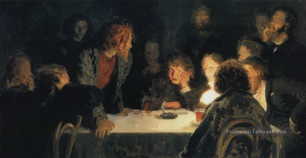 la réunion révolutionnaire 1883 Ilya Repin Peintures à l'huile